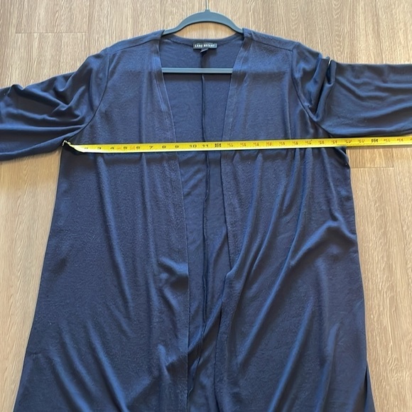 Lane Bryant Women’s Cardigan Blue Open Front Longline Contemporary Preppy - Picture 11 of 14